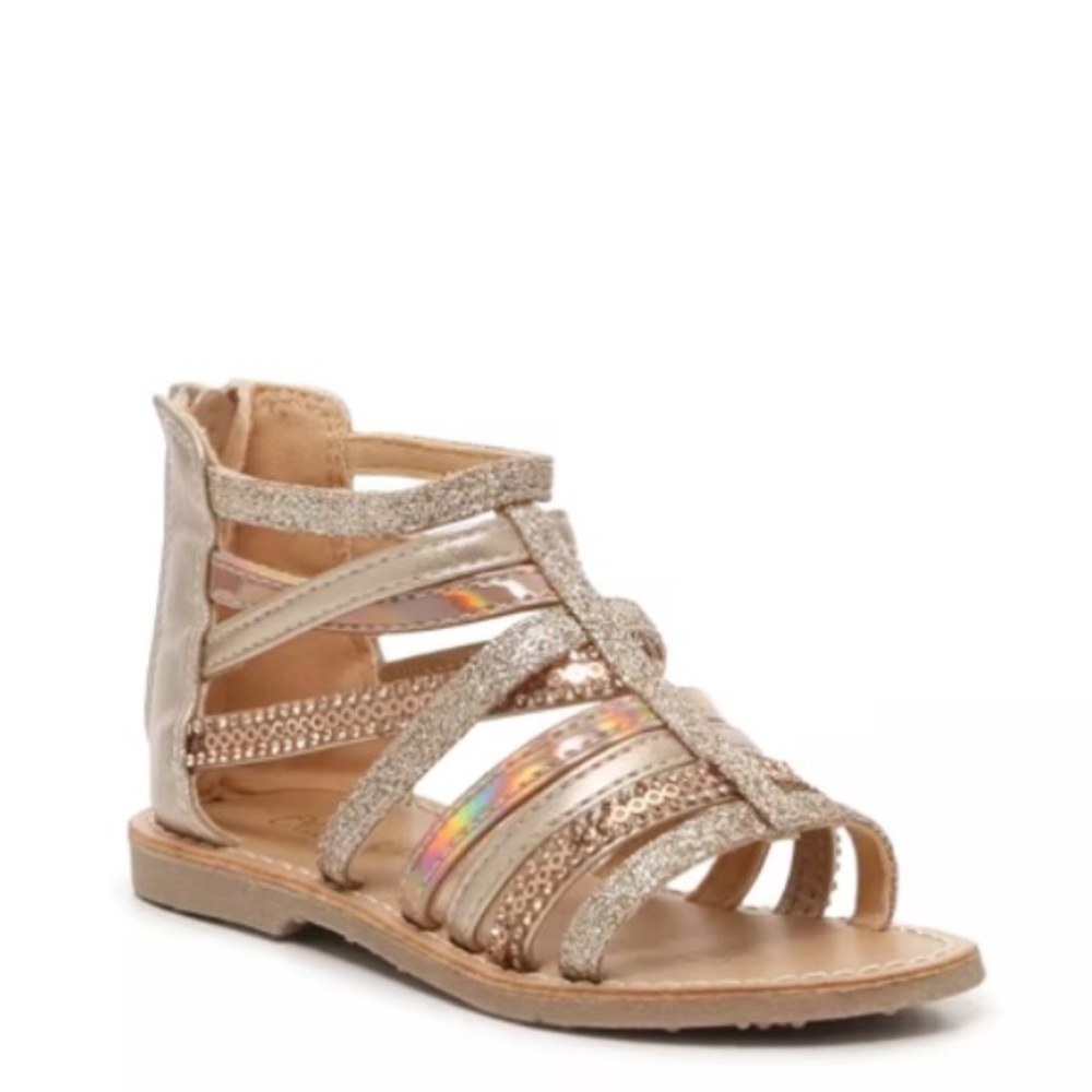 Olive & Edie Lil Maya Gladiator Sandal - Kids' Tan Gold